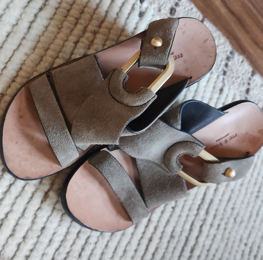 Rag And Bone Olive Suede Women's Sandals